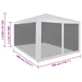 Miniatyrbillede 6 af 6: vidaXL festtelt med 4 sidevægge trådnet 4 x 3 m