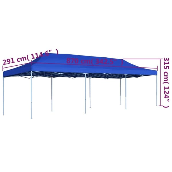 vidaXL foldbart pop up-festtelt 3 x 9 m blå