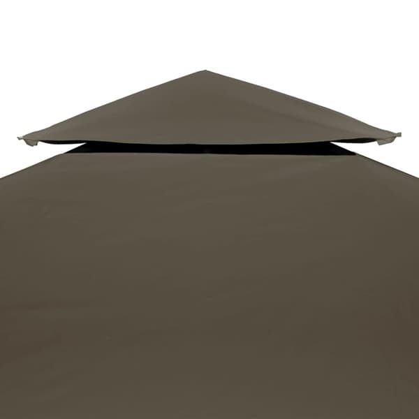 vidaXL Kaksikerroksinen huvimajan katto 310 g/m² 3x3 m harmaanruskea