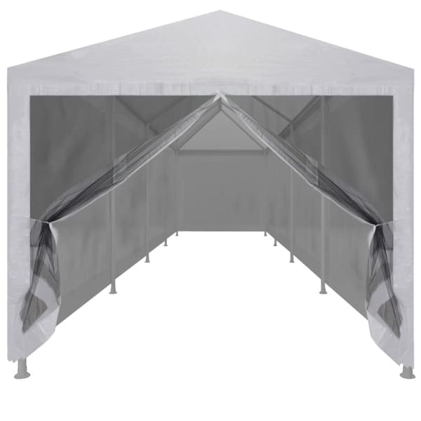 vidaXL Festtelt med 10 sidevegger av netting 12x3 m