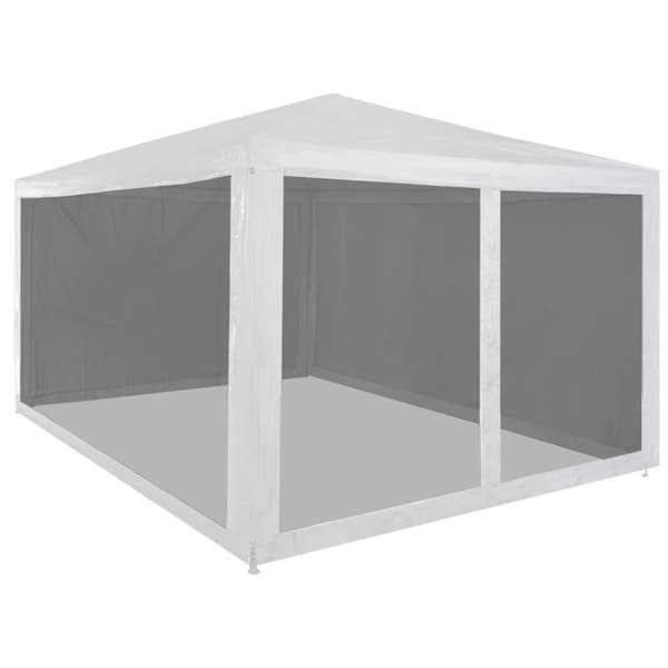 vidaXL Festtelt med 4 sidevegger av netting 4x3 m