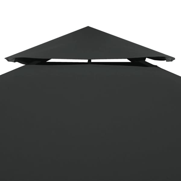 vidaXL Paviljongtak med ventilering 310 g/m² 4x3 m antracit