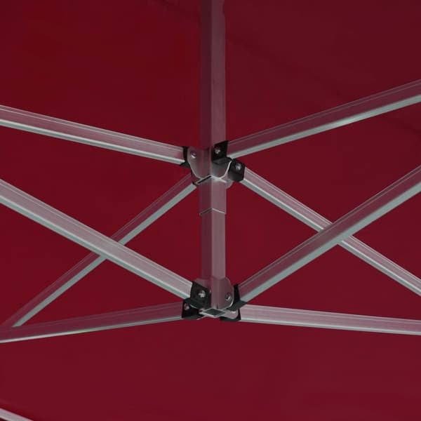 vidaXL Hopfällbart partytält aluminium 4,5x3 m vinröd