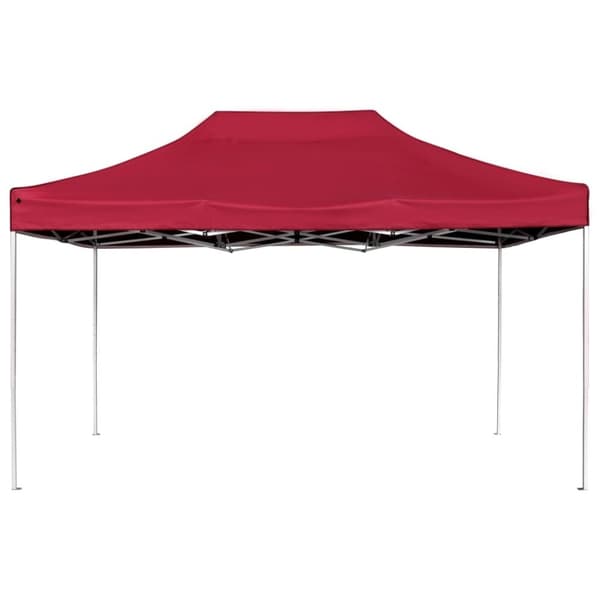 vidaXL Hopfällbart partytält aluminium 4,5x3 m vinröd