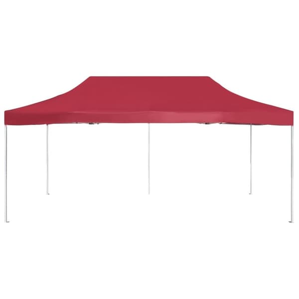vidaXL professionelt foldbart festtelt aluminium 6 x 3 m vinrød