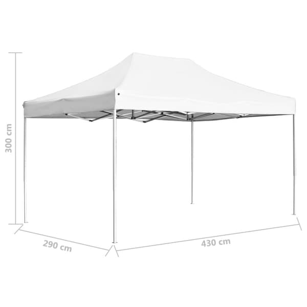 vidaXL foldbart festtelt aluminium 4,5 x 3 m hvid