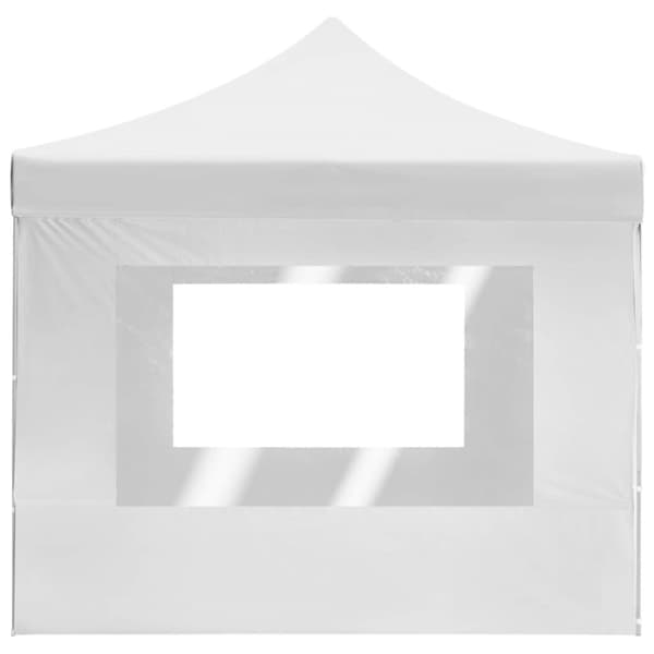 vidaXL foldbart festtelt med vægge aluminium 4,5 x 3 m hvid