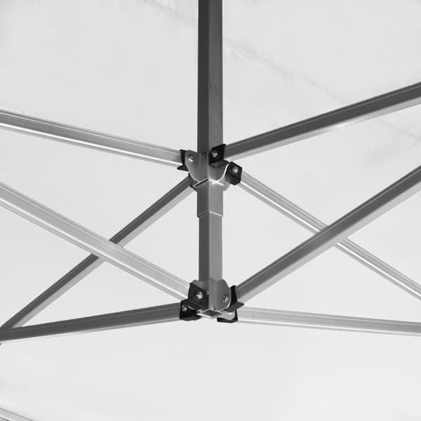 vidaXL foldbart festtelt med vægge aluminium 4,5 x 3 m hvid