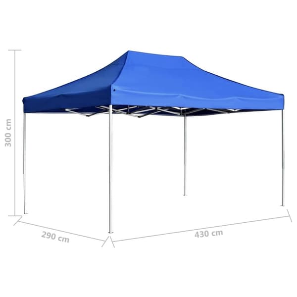 vidaXL foldbart festtelt aluminium 4,5 x 3 m blå