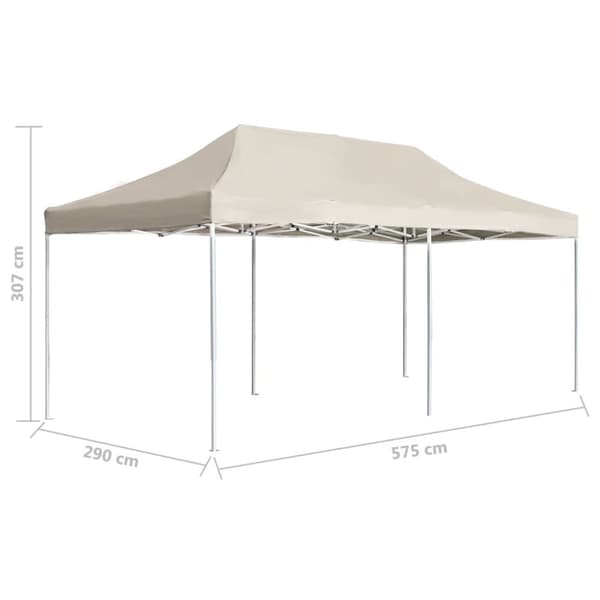 vidaXL Profesjonelt foldbart festtelt aluminium 6x3 m krem