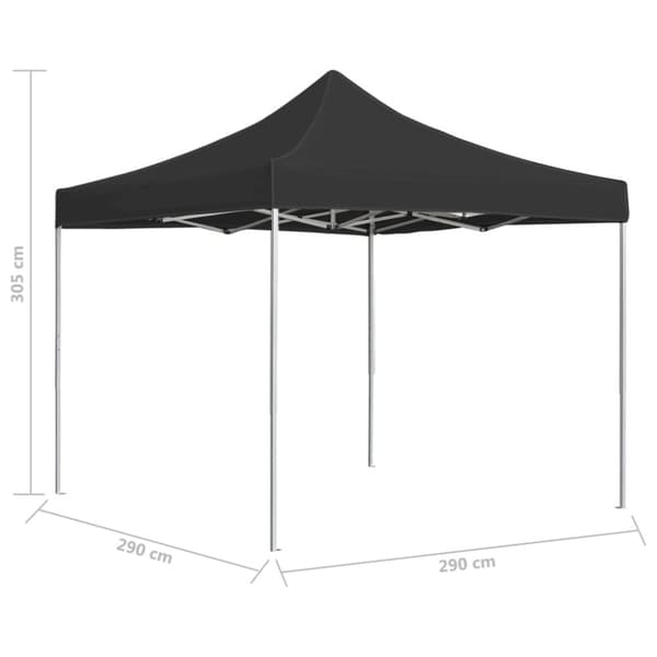 vidaXL Profesjonelt foldbart festtelt aluminium 3x3 m antrasitt