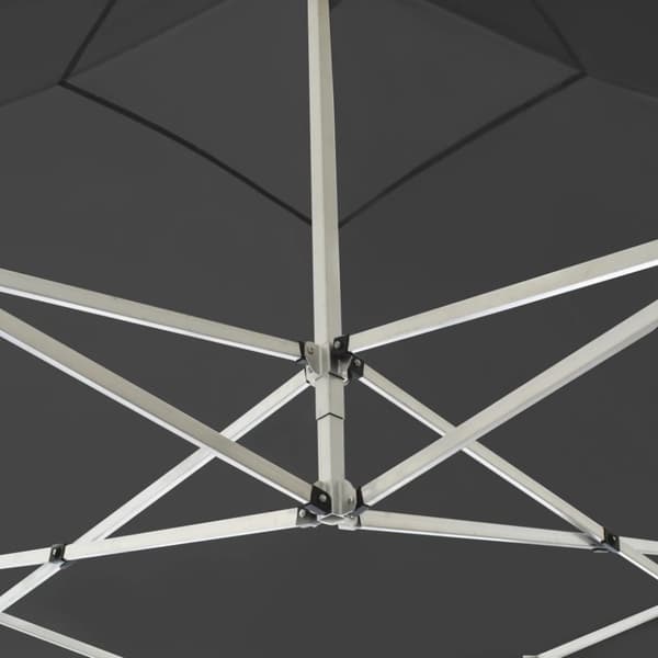 vidaXL Foldbart festtelt med vegger aluminium 3x3 m antrasitt