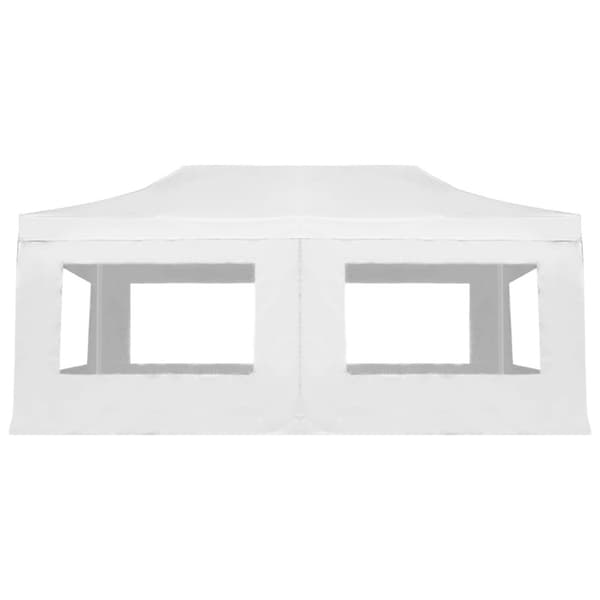 vidaXL Hopfällbart partytält med väggar aluminium 6x3 m vit