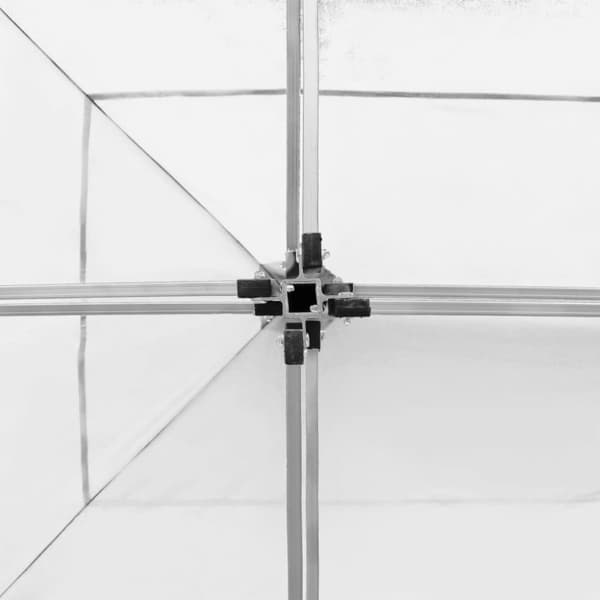 vidaXL Hopfällbart partytält med väggar aluminium 6x3 m vit