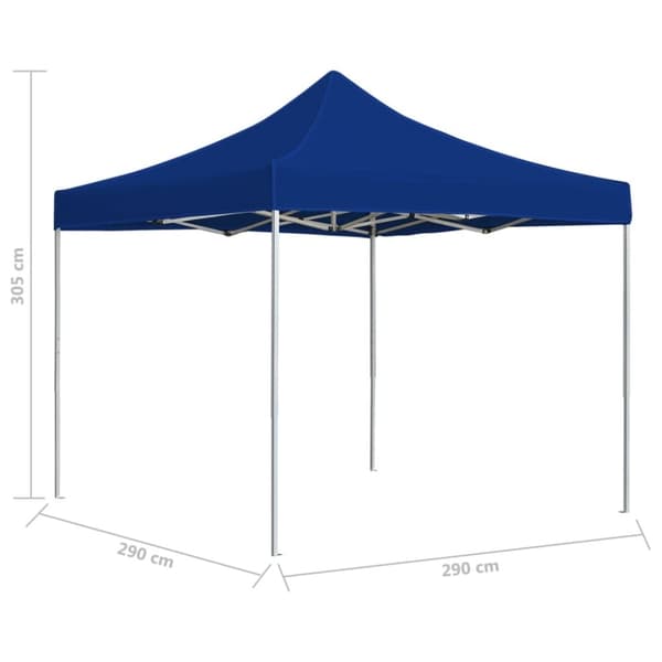 vidaXL foldbart festtelt aluminium 3 x 3 m blå