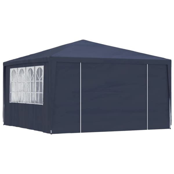 vidaXL Profesjonelt festtelt med sidevegger 4x4 m blå 90 g/m²