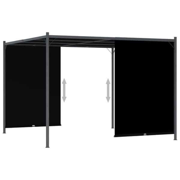 vidaXL pergola tilbagetrækkeligt tag 3x3 m antracitgrå