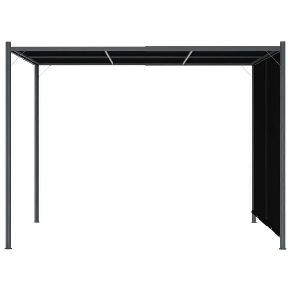 vidaXL pergola tilbagetrækkeligt tag 3x3 m antracitgrå