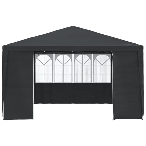 vidaXL Professionellt partytält med väggar 4x4 m antracit 90 g/m²