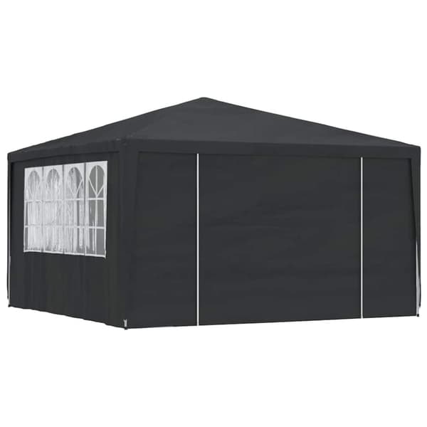 vidaXL Professionellt partytält med väggar 4x4 m antracit 90 g/m²