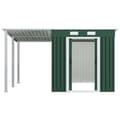 Miniatyrbilde 5 av 8: vidaXL Hageskur med utvidet tak grønn 336x270x181 cm stål