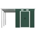 Miniatyrbilde 2 av 8: vidaXL Hageskur med utvidet tak grønn 336x270x181 cm stål