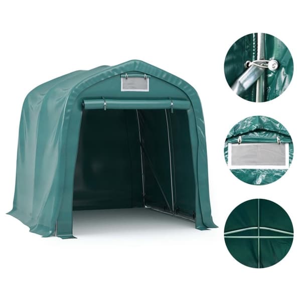 vidaXL garagetelt 2,4x2,4 cm PVC grøn