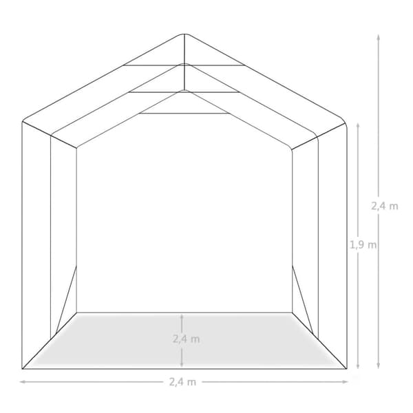 vidaXL garagetelt 2,4x2,4 cm PVC grøn