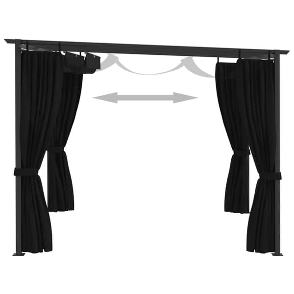 vidaXL pavillon 4x3 m antracitgrå