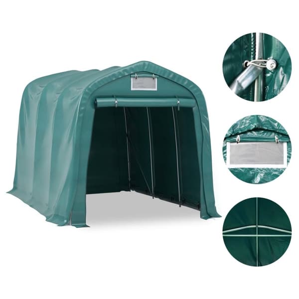 vidaXL garagetelt 2,4x3,6 m PVC grøn