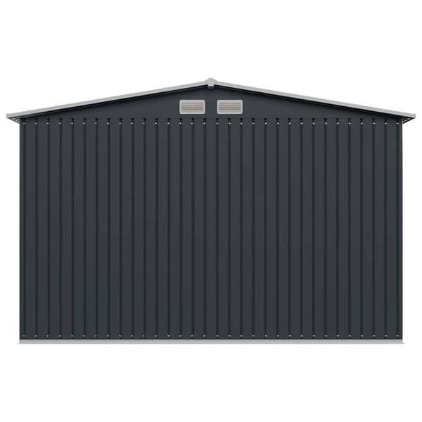 vidaXL opbevaringsskur til haven 257x205x178 cm stål antracitgrå