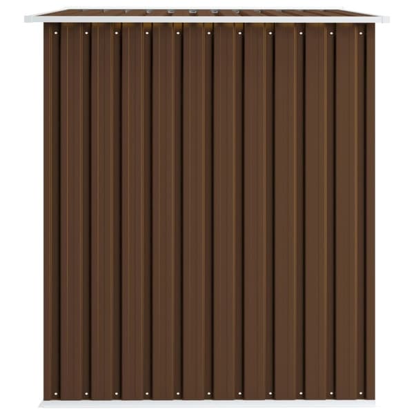 vidaXL Puutarhan varastovaja ruskea 257x205x178 cm teräs
