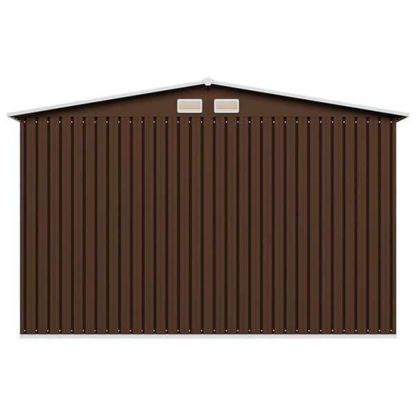 vidaXL Puutarhan varastovaja ruskea 257x205x178 cm teräs