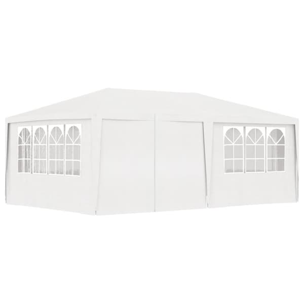 vidaXL Professionellt partytält med väggar 4x6 m vit 90 g/m²