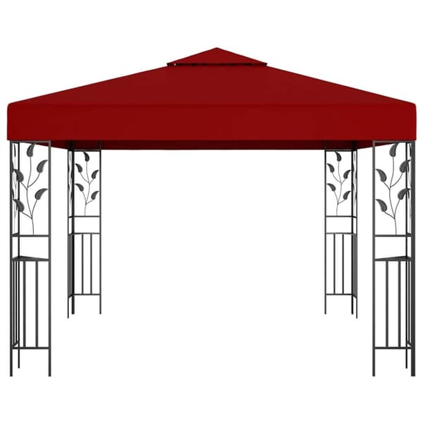 vidaXL pavillon 3x3 m vinrød