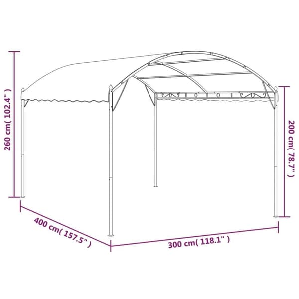 vidaXL pavillon stof cremefarvet