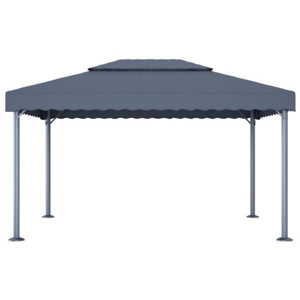 vidaXL Huvimaja 400 x 300 cm antrasiitti alumiini