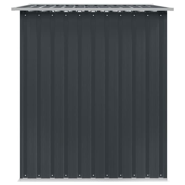 vidaXL Förvaringsbod antracit stål 257x205x178 cm