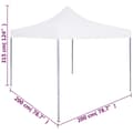 Miniatyrbillede 9 af 9: vidaXL foldbart festtelt 2x2 m stål hvid