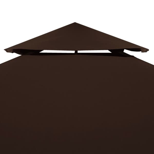 vidaXL Paviljongtak med ventilering 310 g/m² 4x3 m brun