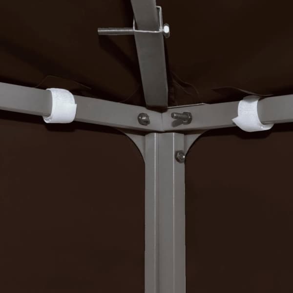 vidaXL Paviljongtak med ventilering 310 g/m² 4x3 m brun