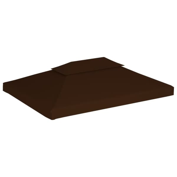 vidaXL Paviljongtak med ventilering 310 g/m² 4x3 m brun