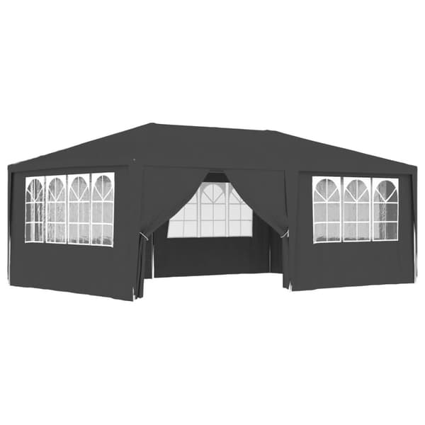 vidaXL Profesjonelt festtelt med sidevegger 4x6 m antrasitt 90 g/m²
