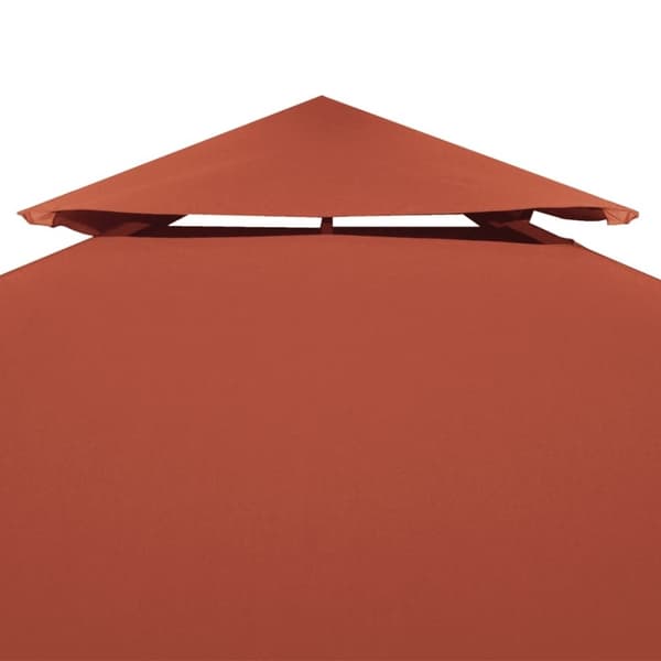 vidaXL Dobbel toppduk til paviljong 310 g/m² 4x3 m terrakotta