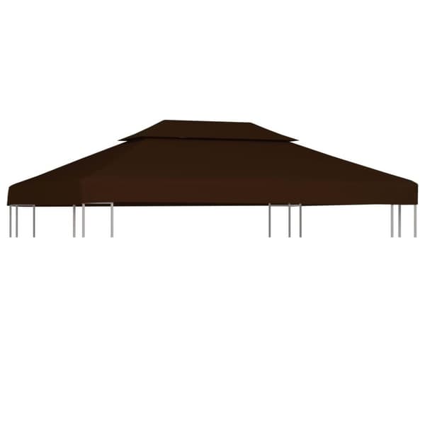 vidaXL Huvimajan katto 2 kerrosta 310 g / m² 4x3 m ruskea