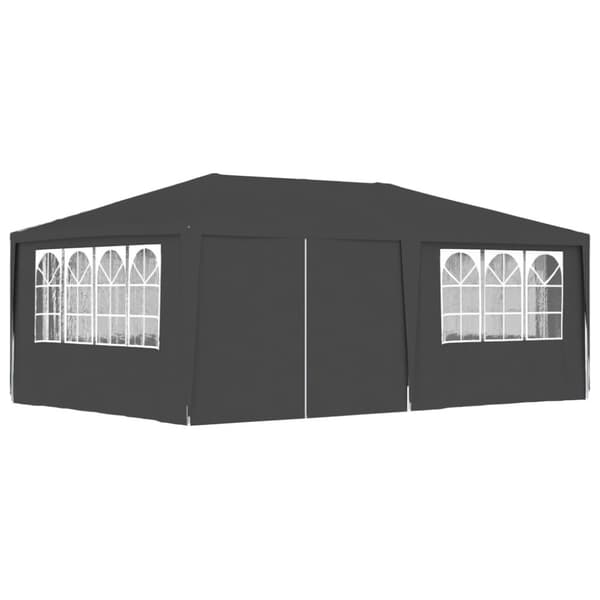 vidaXL festtelt med sidevægge 4x6 m 90 g/m² antracitgrå