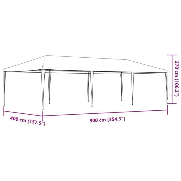 vidaXL festtelt 4x9 m 90 g/m² grøn