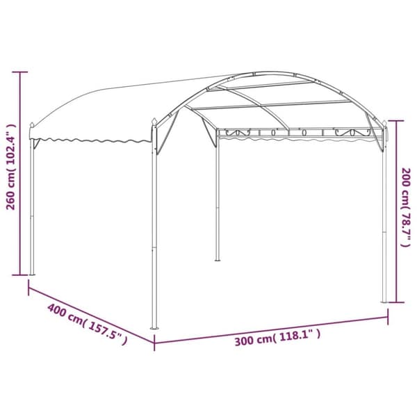 vidaXL Paviljong 3x4 m antracit