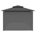 Miniatyrbilde 6 av 9: vidaXL Paviljong med gardiner 600x298x270 cm antrasitt