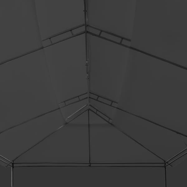 vidaXL Paviljong med gardiner 600x298x270 cm antrasitt